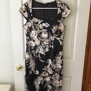 White House Black Market Satin Cap Sleeve Dress